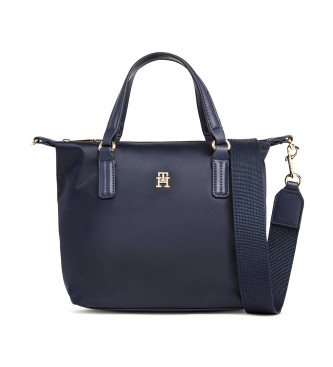 Tommy Hilfiger para mujer. AW0AW15640 Bolso tote pequeño TH Emblem marino (OSFA), Casual, Sostenible, Nylon reciclado