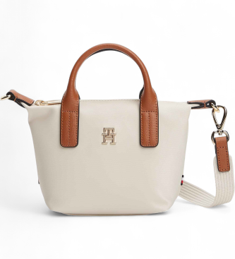 Tommy Hilfiger para mujer. AW0AW18368 Bolso Tote Popette beige (OSFA), Casual, Nylon