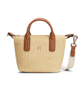 Tommy Hilfiger para mujer. AW0AW18526 Bolso Tote Popette beige (OSFA), Casual, Polipropileno