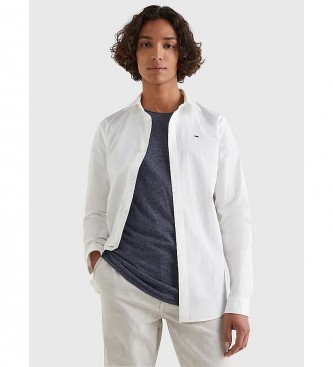 Camisa Popelín Original Stretch blanco (XXL), Casual, Algodón, Manga larga, Tommy Jeans outlet 2024.