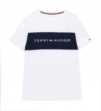 Tommy Hilfiger para hombre. Camiseta CN SS Logo Flag blanco Tommy Hilf