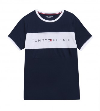 Tommy Hilfiger para hombre. Camiseta CN SS Logo Flag marino Tommy Hilf