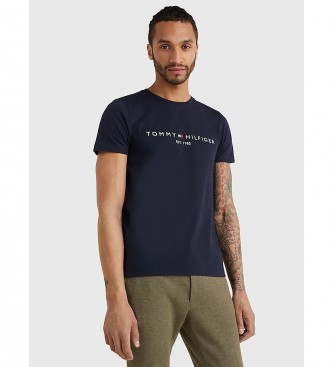 Tommy Hilfiger - pour homme. t-shirt bleu marine avec logo du noyau