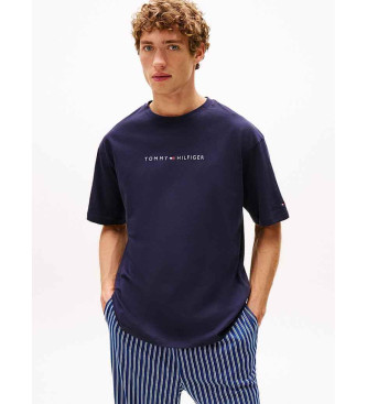 Tommy Hilfiger para hombre. UM0UM03685 Camiseta Original con logo azul (S), Homewear, Algodón