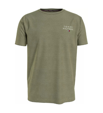 Tommy Hilfiger - pour homme. t-shirt original avec logo vert tommy hilfi