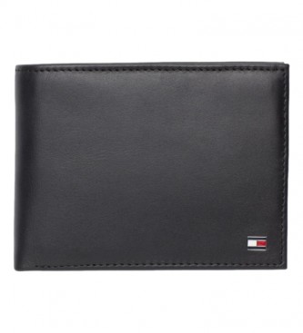 Tommy Hilfiger para hombre. AM0AM00652 Cartera de piel Eton CC Coin Pocket negro -13x2x9,5cm- (OSFA), Casual
