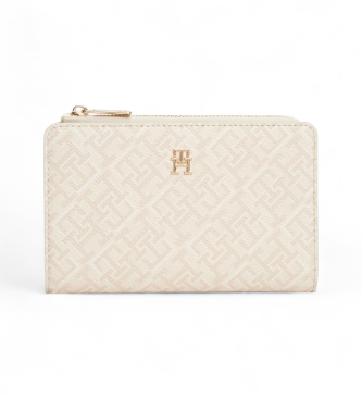 Tommy Hilfiger para mujer. AW0AW18594 Cartera plegable TH ICON beige (OSFA), Casual, Poliuretano