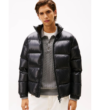 Tommy Hilfiger para hombre. MW0MW40617 Chaqueta acolchada brillante con plumón negro (M), Casual, Poliéster