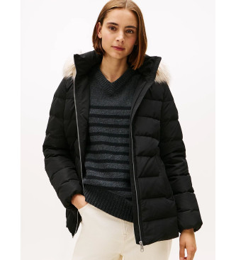 Tommy Hilfiger para mujer. WW0WW47542 Chaqueta acolchada con capucha negro (XS), Casual, Poliéster