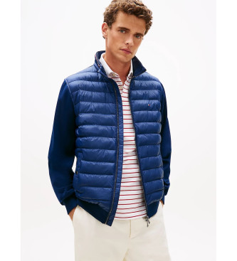 Tommy Hilfiger para hombre. MW0MW41329 Chaqueta ribeteada con mezcla de texturas azul (S), Casual, Algodón