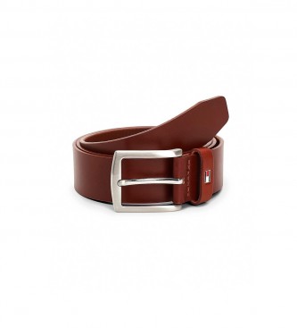 Tommy Hilfiger para hombre. AM0AM08360 Cinturón de Piel Denton marrón (85 cm), Casual
