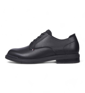 Zapatos Derby negro (41), Piel, Plano, Cordones, Casual, Fiesta, Clásico, Tommy Hilfiger outlet 2024.