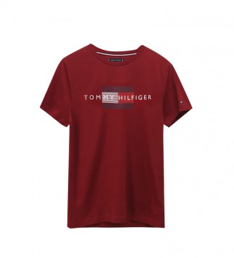Tommy Hilfiger para hombre. Camiseta MW0MW20164 granate Tommy Hilfiger