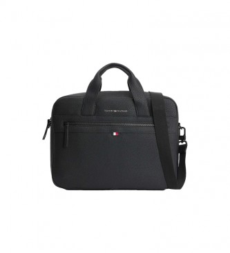 Tommy Hilfiger para hombre. AM0AM09507 Maletín para portátil Essential negro (OSFA), Casual, Poliuretano