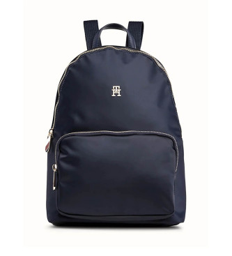 Tommy Hilfiger para mujer. AW0AW15641 Mochila con insignia TH Emblem azul (OSFA), Casual, Nylon reciclado, Marino