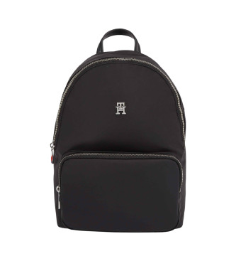 Tommy Hilfiger para mujer. AW0AW15641 Mochila con insignia TH Emblem negro (OSFA), Casual, Nylon