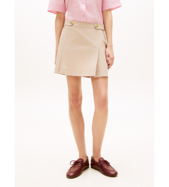 Tommy Hilfiger para mujer. WW0WW49649 Falda Tencel beige (38), Casual, Algodón Orgánico, Sostenible