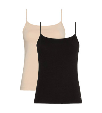 Pack de 2 camisetas Premium Essential rosa, negro (S), Homewear, Algodón, Sin mangas / Tirantes, Soste