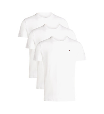 Tommy Hilfiger para hombre. UM0UM03379 Pack de 3 camisetas de cuello redondo blanco (XXL), Homewear, Algodón, Manga corta