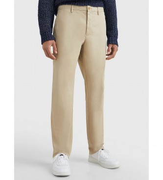 Tommy Hilfiger para hombre. MW0MW28883 Pantalón chino Bleecker de algodón elástico beige (30/32), Casual, Algodón Orgánico, Sostenible