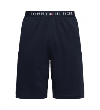 Tommy Hilfiger para hombre. UM0UM03080 Pantalón Corto Punto con Logo marino (L), Homewear, Algodón, Sostenible