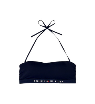Tommy Hilfiger para mujer. UW0UW04136 Parte superior de bikini bandeau Original marino (S), Beachwear, Nylon