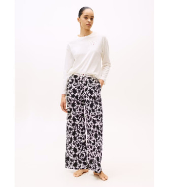 Tommy Hilfiger para mujer. UW0UW06146 Pijama Relaxed PJ blanco (L), Homewear, Algodón, Manga larga