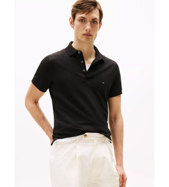 Tommy Hilfiger para hombre. MW0MW17771 Polo 1985 Slim negro (XS), Casual, Algodón, Manga corta, Algodón Orgánico, Sostenible