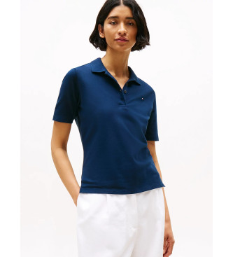 Tommy Hilfiger para mujer. WW0WW43224 Polo con logo bordado 1985 Collection marino (M), Casual, Algodón, Manga corta