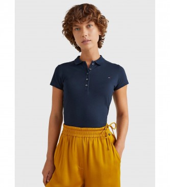 Tommy Hilfiger para mujer. 1M57636661 Polo Heritage Slim marino (XXS), Casual, Algodón, Manga corta