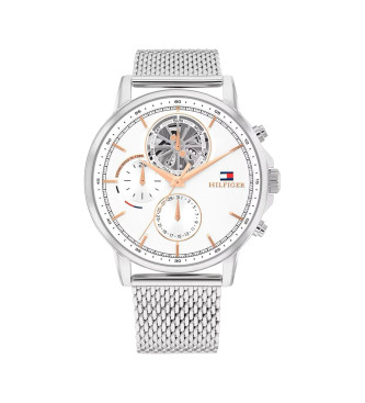 Tommy Hilfiger para hombre. 1710682 Reloj Analógico Stewart blanco (OSFA), Casual, Brazalete, Acero Inoxidable