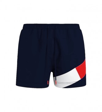 Tommy Hilfiger para hombre. UM0UM02048 Bañador Largo Medio con Diseño Color Block marino (L), Beachwear, Nylon, Sostenible