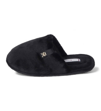 Tommy Hilfiger para mujer. FW0FW08138 Pantuflas Home negro (35/36), Plano, Ninguno, Homewear