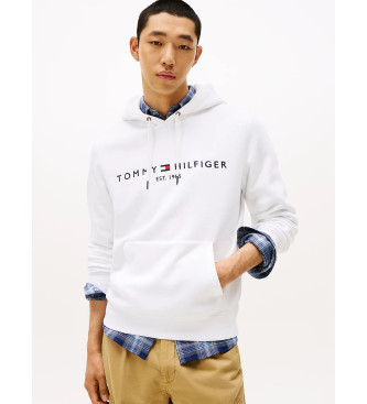 Tommy Hilfiger para hombre. MW0MW11599 Sudadera de felpa con capucha y cordón blanco (M), Casual, Algodón