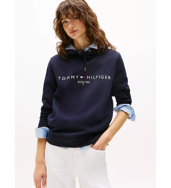 Tommy Hilfiger para mujer. WW0WW31998 Sudadera Heritage marino (XS), Casual, Algodón, Manga larga