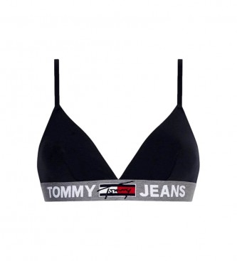 Tommy Hilfiger para mujer. UW0UW02721 Sujetador Bralette sin relleno con banda inferior negro (S), Homewear, Algodón