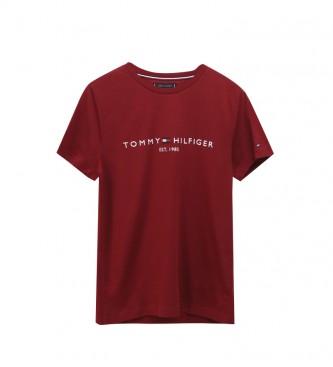 Tommy Hilfiger para hombre. Camiseta MW0MW11797 granate Tommy Hilfige