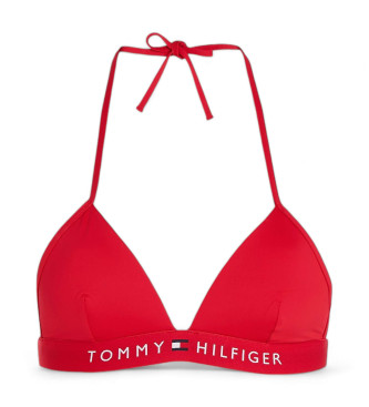 Tommy Hilfiger para mujer. UW0UW04109 Top Bikini Relleno rojo (L), Beachwear, Sostenible, Nylon reciclado