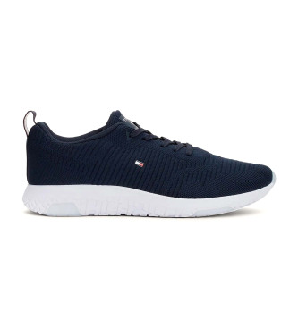 Tommy Hilfiger para hombre. FM0FM02838 Zapatillas Corporate Knit Rib Runner marino (42), 1 a 3cm, Cordones, Casual, Sostenible, Poliéster re