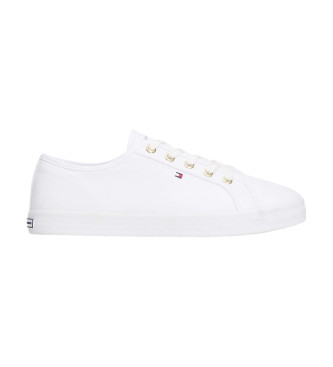 Tommy Hilfiger para mujer. FW0FW06512 Zapatillas Essential Náuticas blanco (40), 1 a 3cm, Cordones, Casual