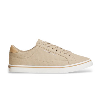 Tommy Hilfiger para hombre. FM0FM05688 Zapatillas Vulc Core taupe (43), Tela, Plano, Cordones, Casual