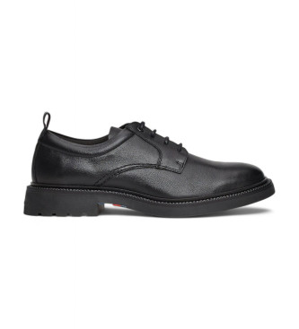 Tommy Hilfiger para hombre. FM0FM05172 Zapatos de Piel Derby negro (44), Plano, Cordones, Casual, Fiesta, Clásico