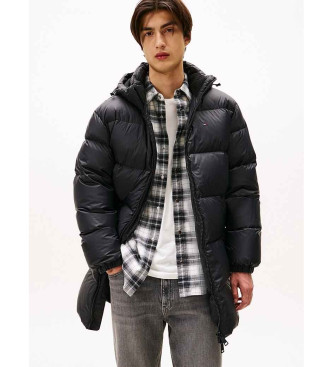 Tommy Jeans para hombre. DM0DM20466 Abrigo Essential negro (M), Casual, Manga larga, Poliéster Reciclado, Sostenible