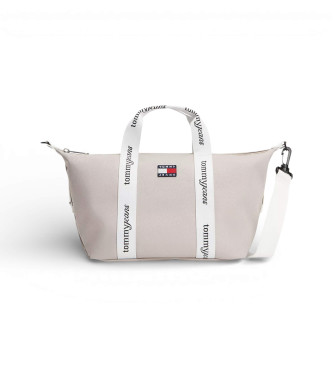 Tommy Jeans para mujer. AW0AW18460 Bolso tote Essential con inscripción beige (OSFA), Casual, Poliéster