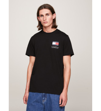 Tommy Jeans para hombre. DM0DM18263 Camiseta Essential de corte slim con logo negro (S), Casual, Algodón, Manga corta, Sostenible