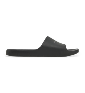 Tommy Jeans para hombre. EM0EM01559 Chanclas Basic negro (46), Plano, Ninguno, Casual, Beachwear