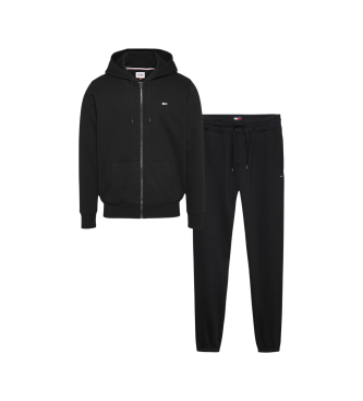 Tommy Jeans para hombre. DM0DM23281 Chándal Classic Flag negro (L), Deportivo, Algodón, Multideporte