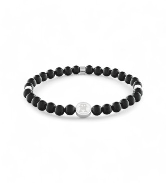 Pulsera Beads negro (OSFA), Casual, Brazalete, Acero Inoxidable
