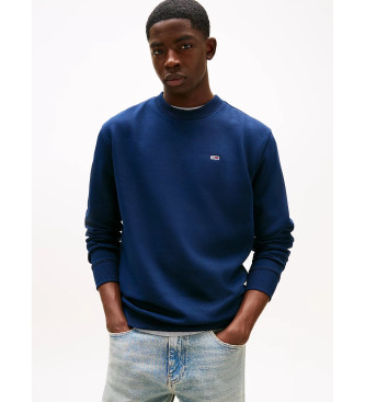 Tommy Jeans para hombre. DM0DM20741 Sudadera de felpa peinada marino (S), Casual, Algodón