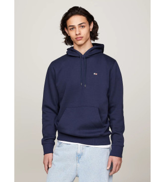 Tommy Jeans para hombre. DM0DM09593 Sudadera de felpa con capucha marino (L), Casual, Algodón, Manga larga, Algodón Orgánico, Sostenible